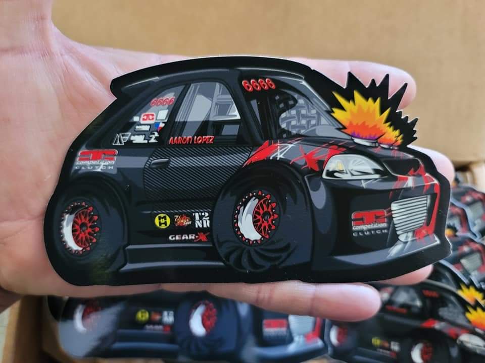 The Few H22 Crew Race Car Toon Sticker