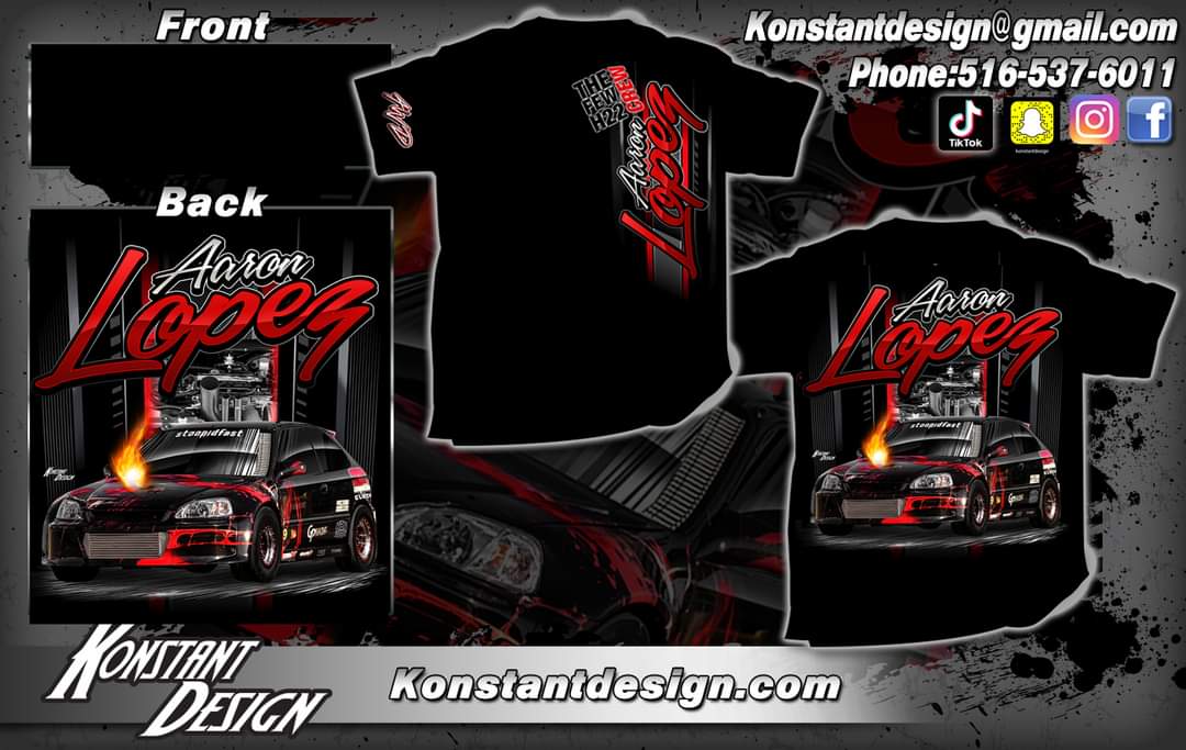 Aaron Lopez Race Car Shirt